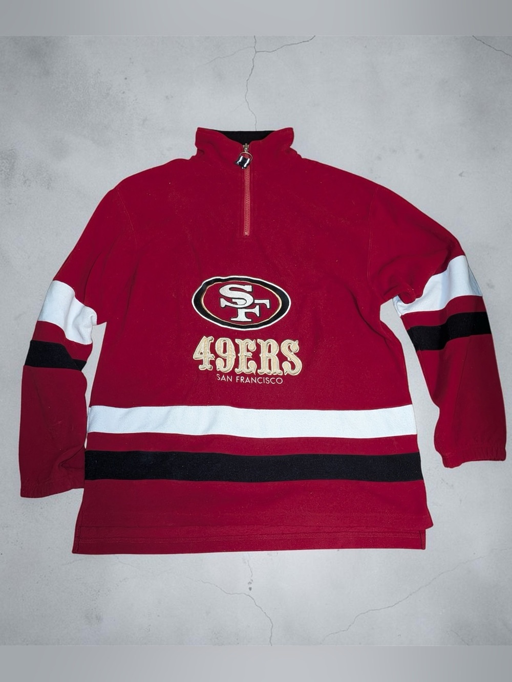 Vintage Men’s San Francisco 49ers quarter zip Fleece Size Large